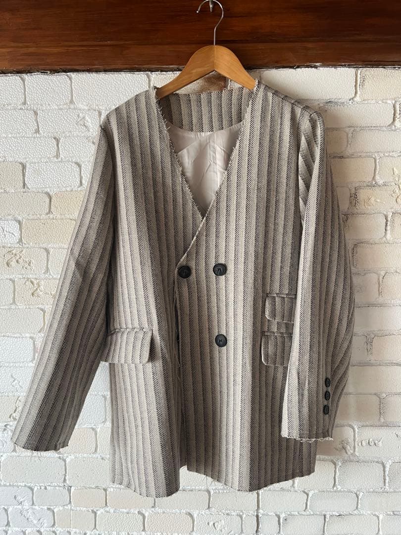 ANDREA&Co ストライプ ジャケット ビッグシャツ2点セット