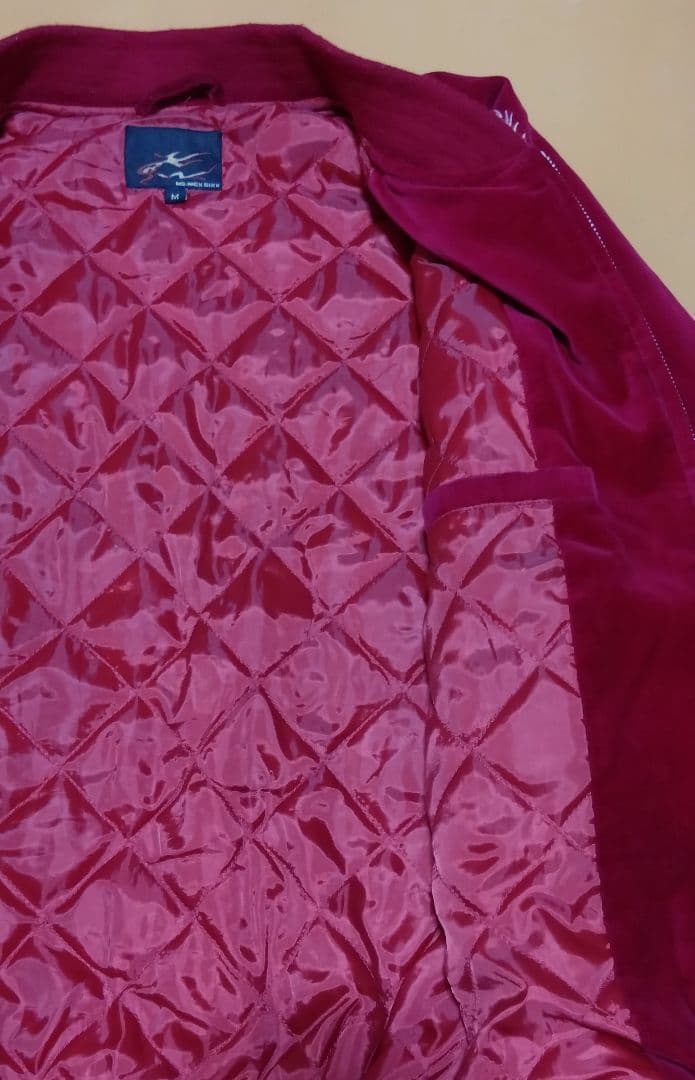 スカジャン スーベニアジャケット ベロア 龍刺繍・Ｍ 状態良品！