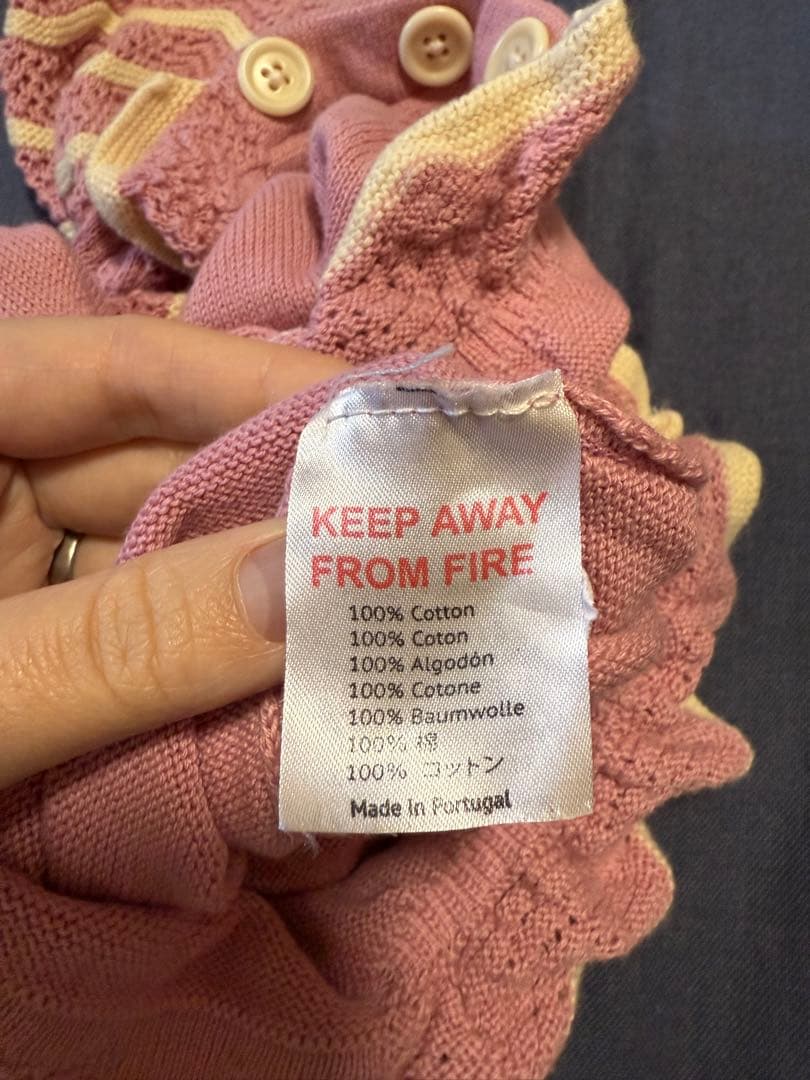 MABLI 小人ロンパース 帽子 ピンク