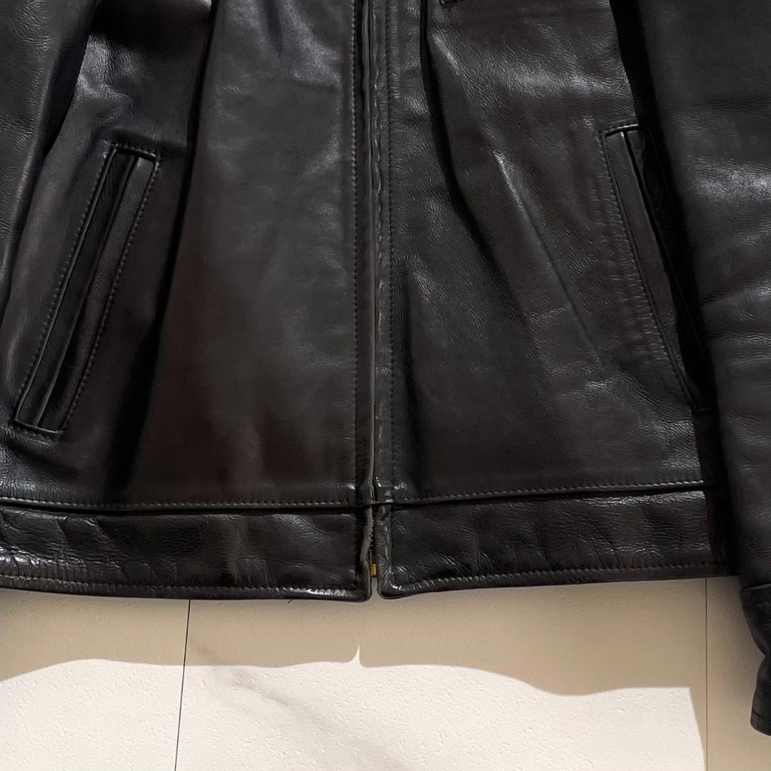 希少80s　エアロレザー　ハイウェイマン　ステアハイド　ライダース　牛革　40