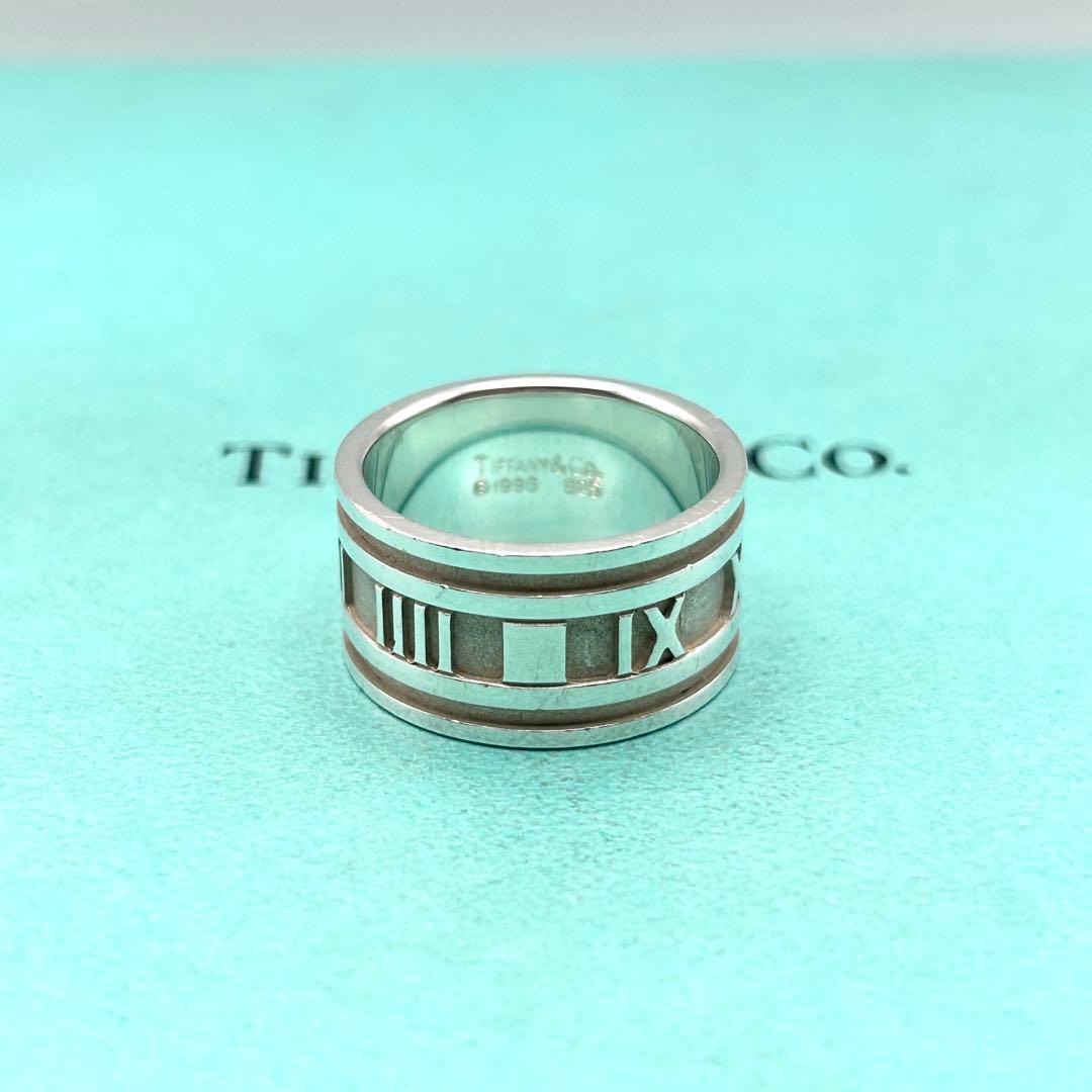 美品　ティファニー　アトラス　ワイド　リング　約20号　シルバー　925