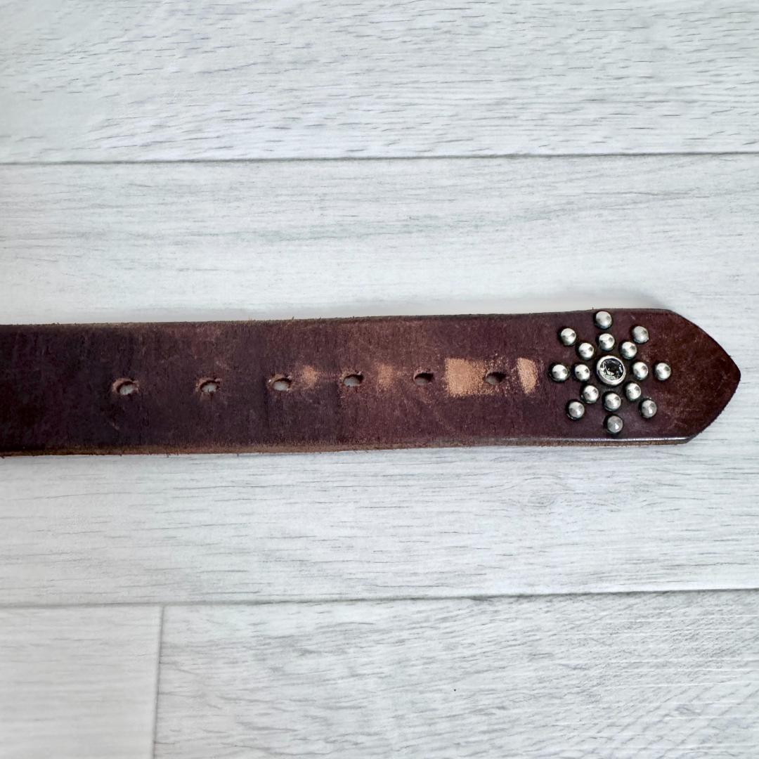 【定価52800円☆スワロフスキー】ヒステリックグラマー 本革 スタッズ ベルト