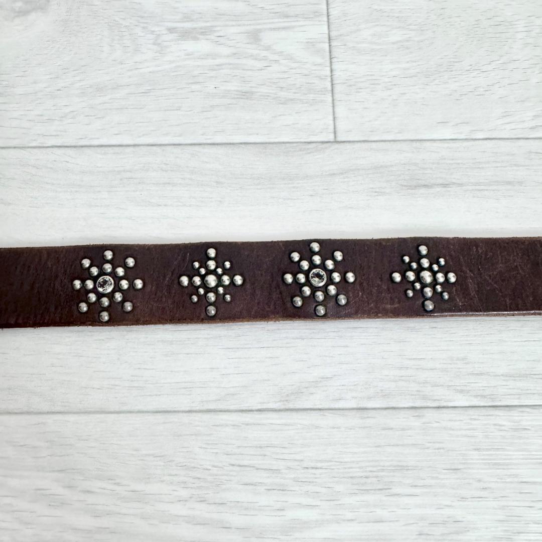 【定価52800円☆スワロフスキー】ヒステリックグラマー 本革 スタッズ ベルト