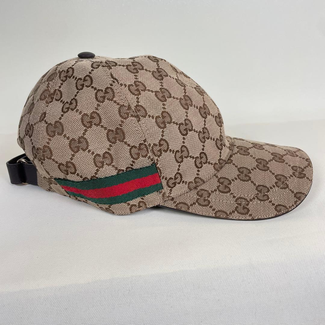 美品✨GUCCI グッチ キャンバス ベースボールキャップ シェリー GG