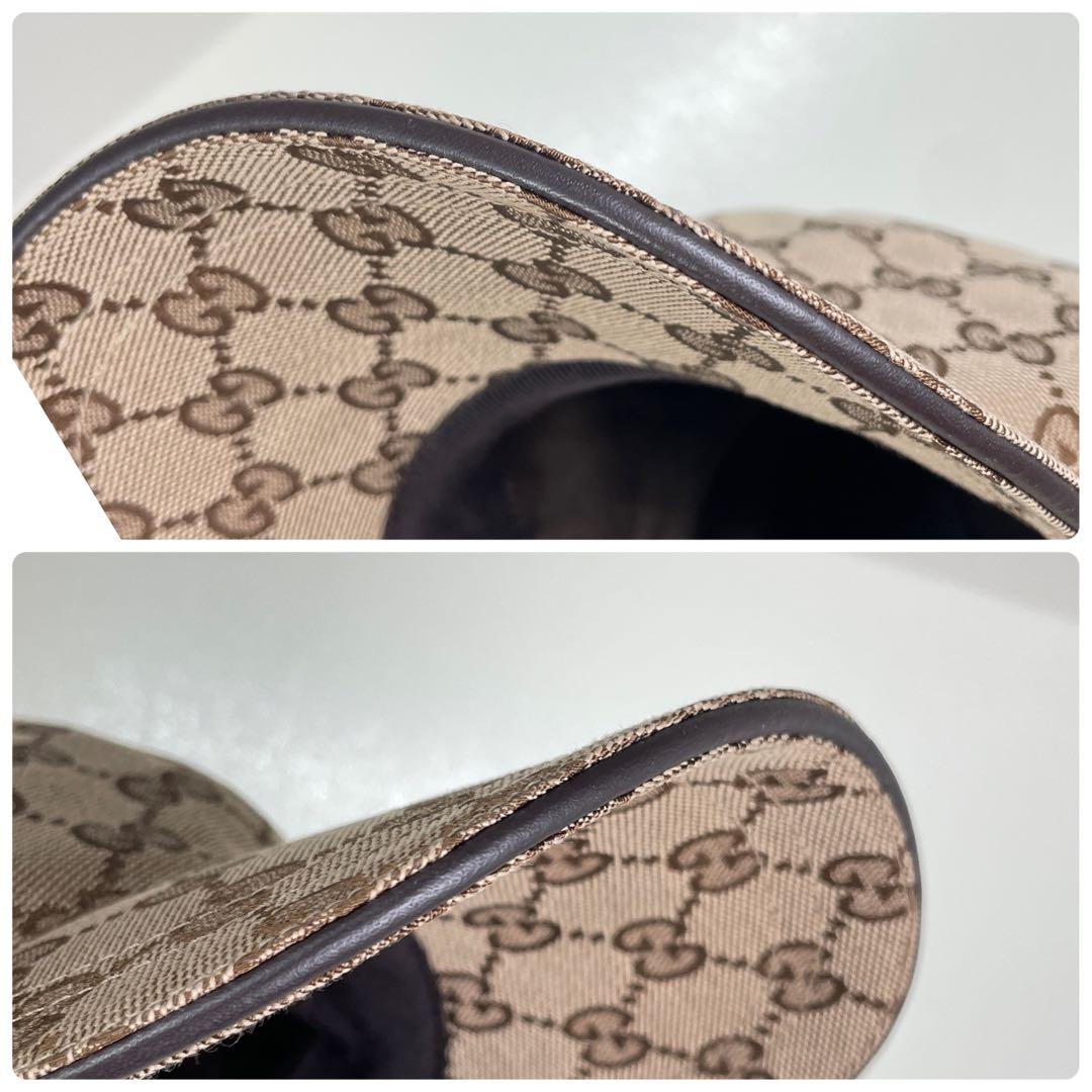 美品✨GUCCI グッチ キャンバス ベースボールキャップ シェリー GG