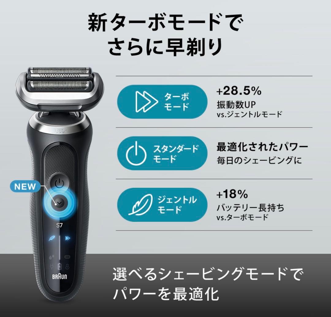Braun シリーズ7 メンズ電気シェーバー(ヒゲトリマー未使用)