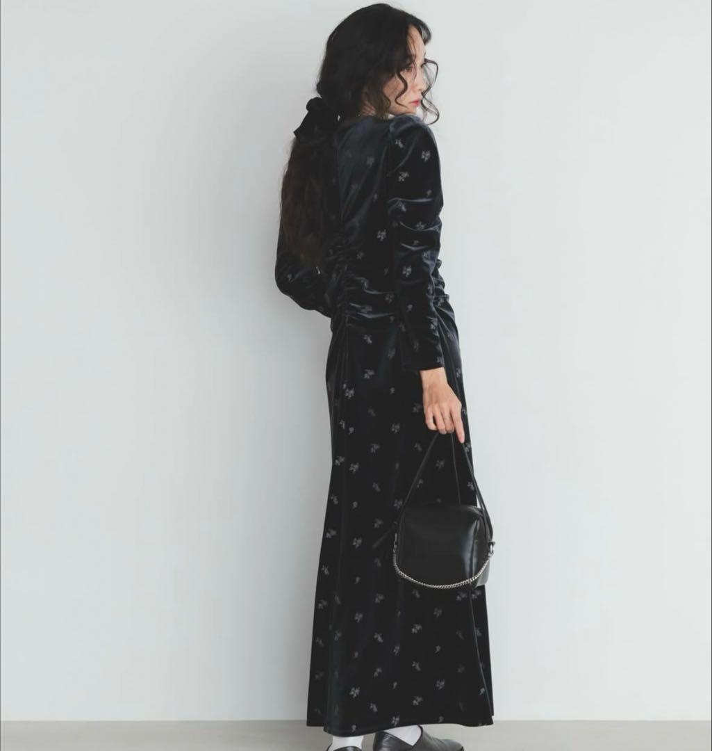 KBF ベロアシャーリングドレス　38