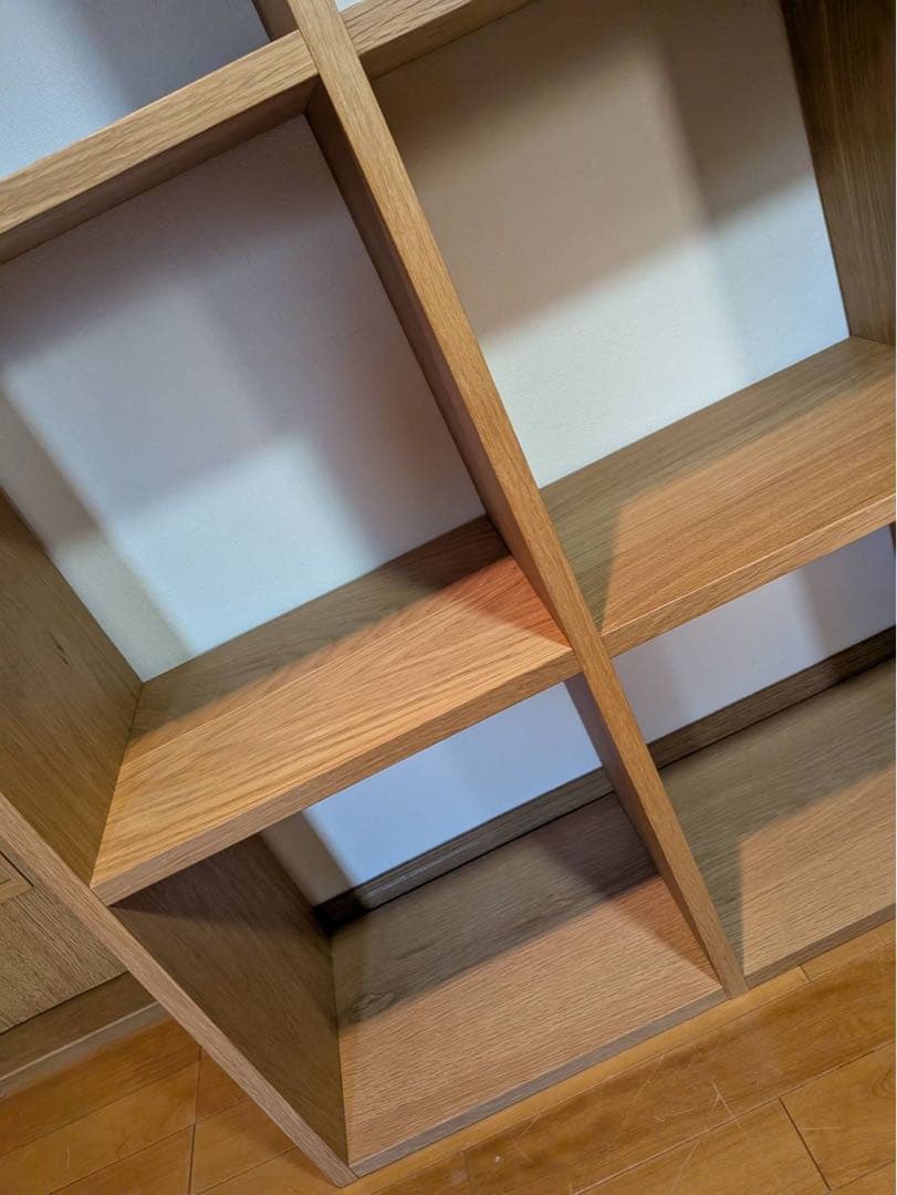 ■送料込■無印良品 スタッキングシェルフ 3×3 木製家具棚MUJI収納オーク材