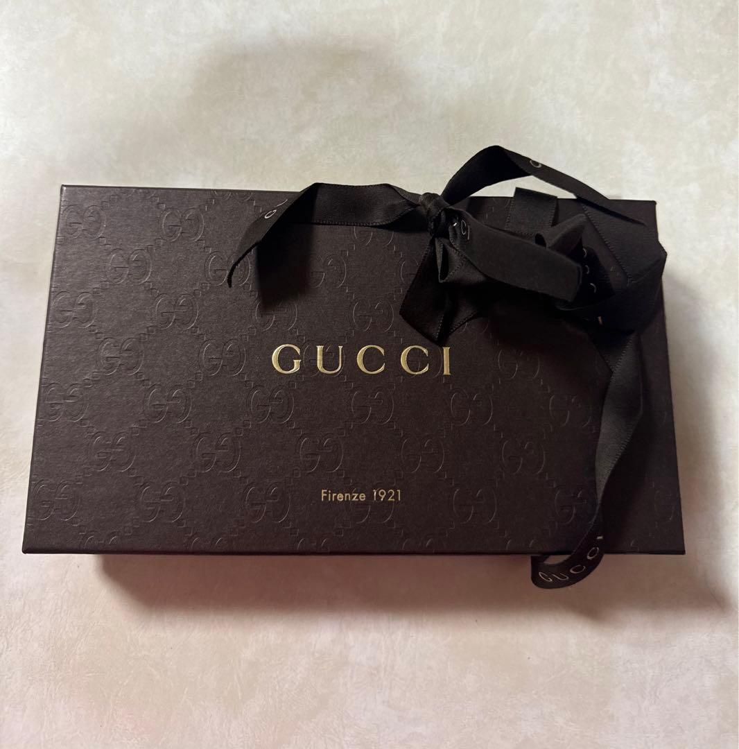 GUCCI グッチ　マイクロシマ　長財布　黒色　カーブレザー　デッドストック