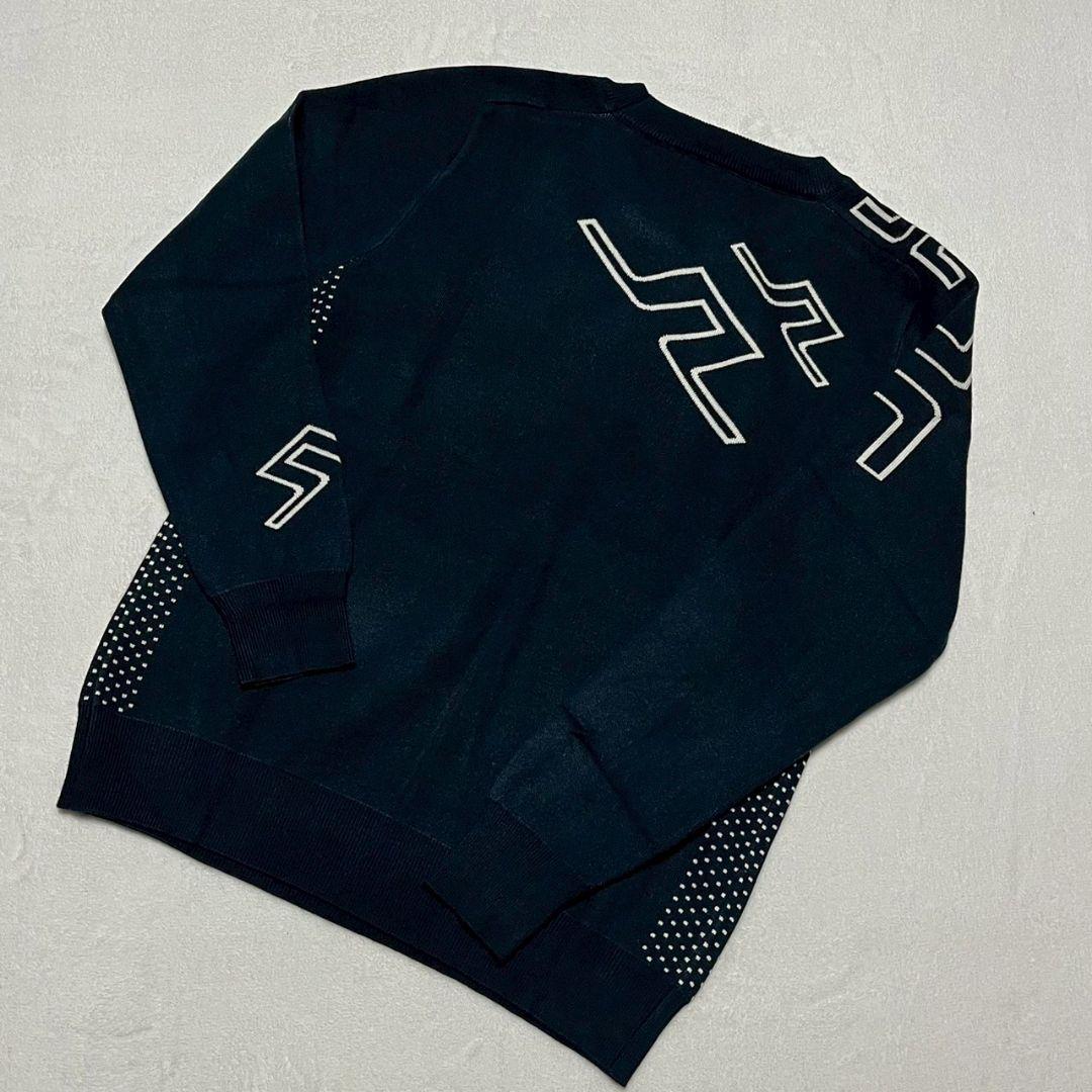 新品　J.LINDEBERG　ゴルフ　セーター　ネイビー　Ｌ　メンズ