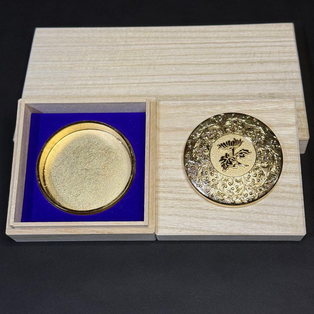 【新品未使用】皇居　菊葉小箱 ボンボニエール 金 銀 ゴールド シルバー 2点