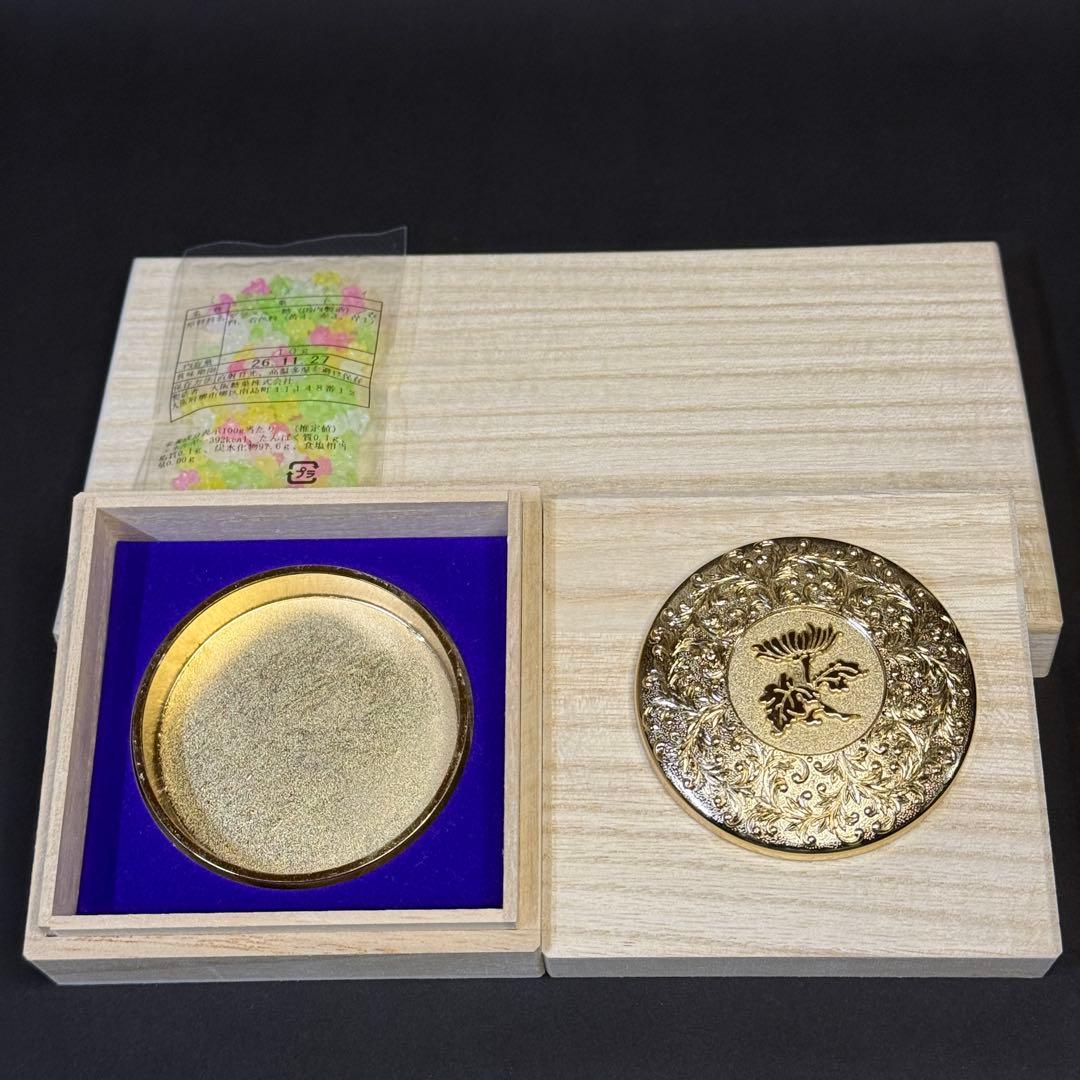 【新品未使用】皇居　菊葉小箱 ボンボニエール 金 銀 ゴールド シルバー 2点