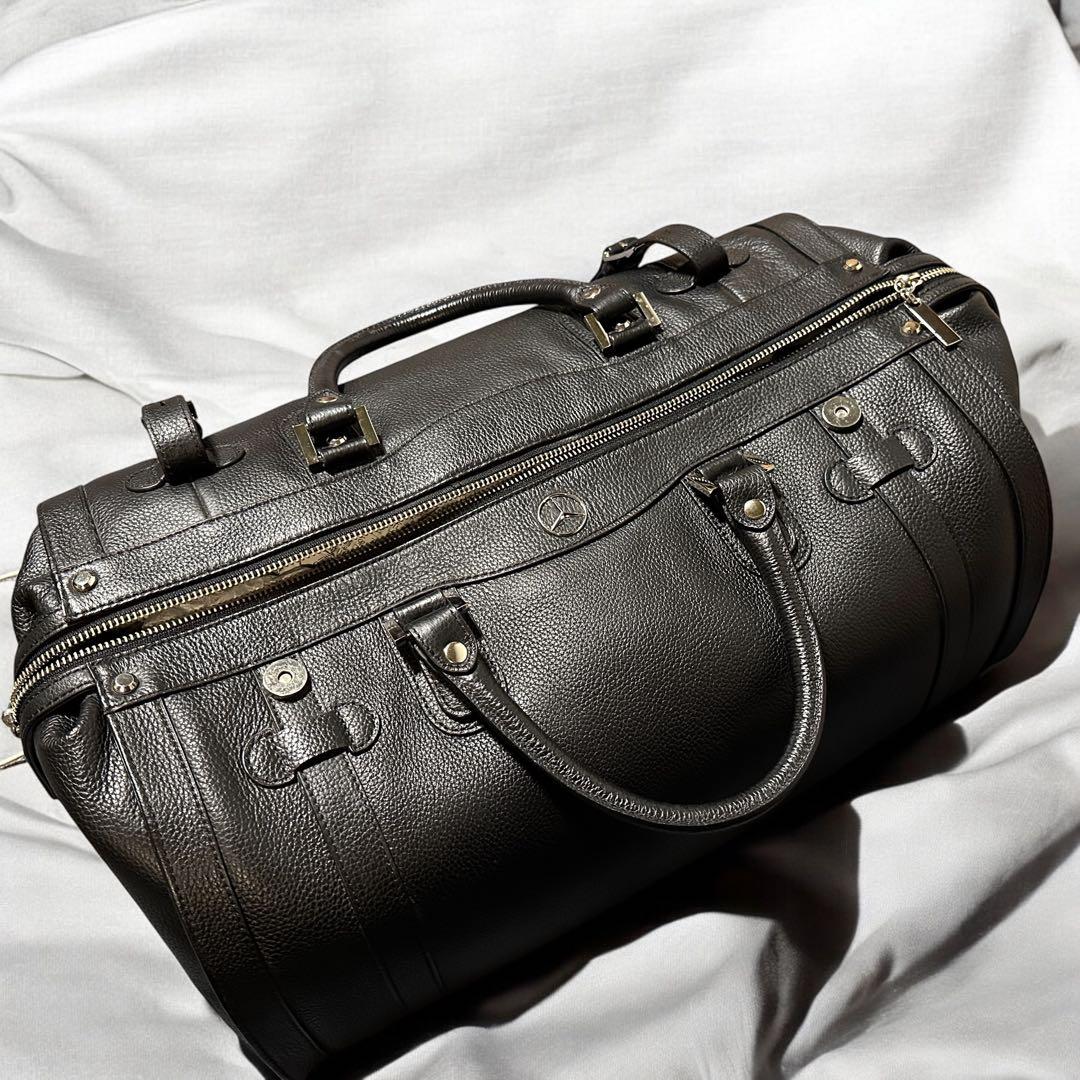 メルセデスベンツ×ゴールドファイル　コラボボストンバッグ　本革 牛革