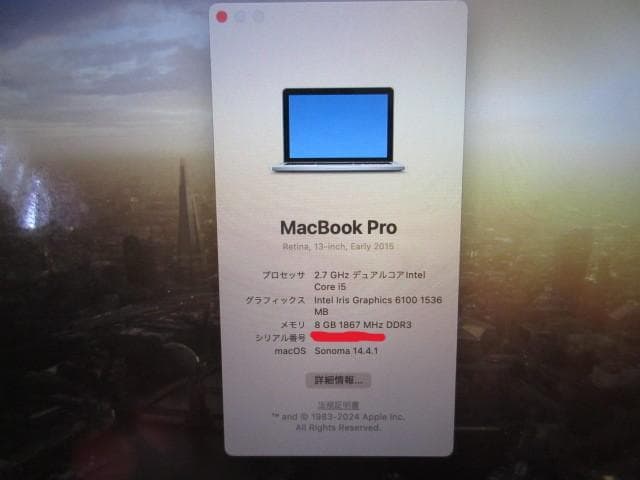 値引不可MACBOOK PRO 13インチ Retina Early2015
