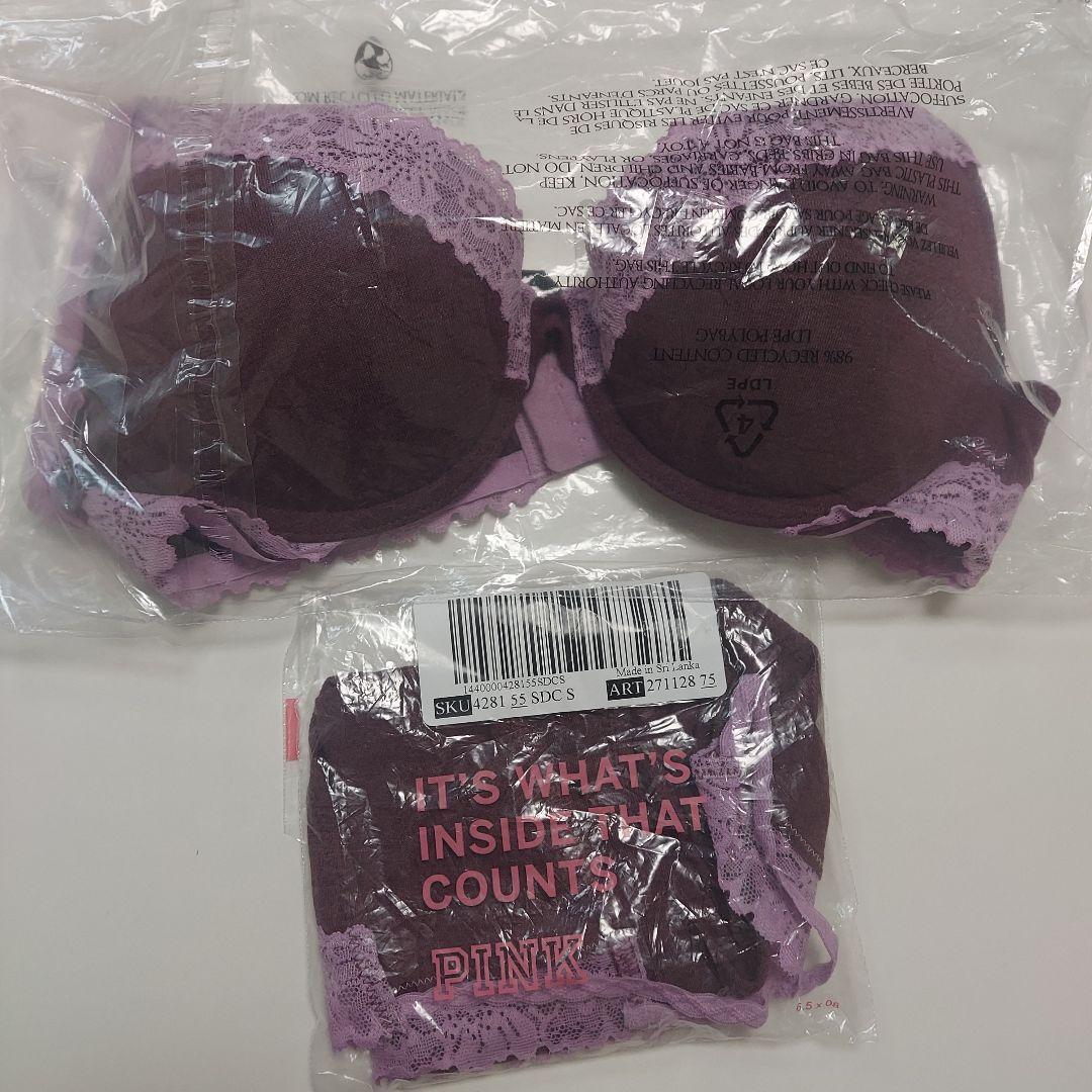 VS PINK プッシュアップブラ&ショーツセット