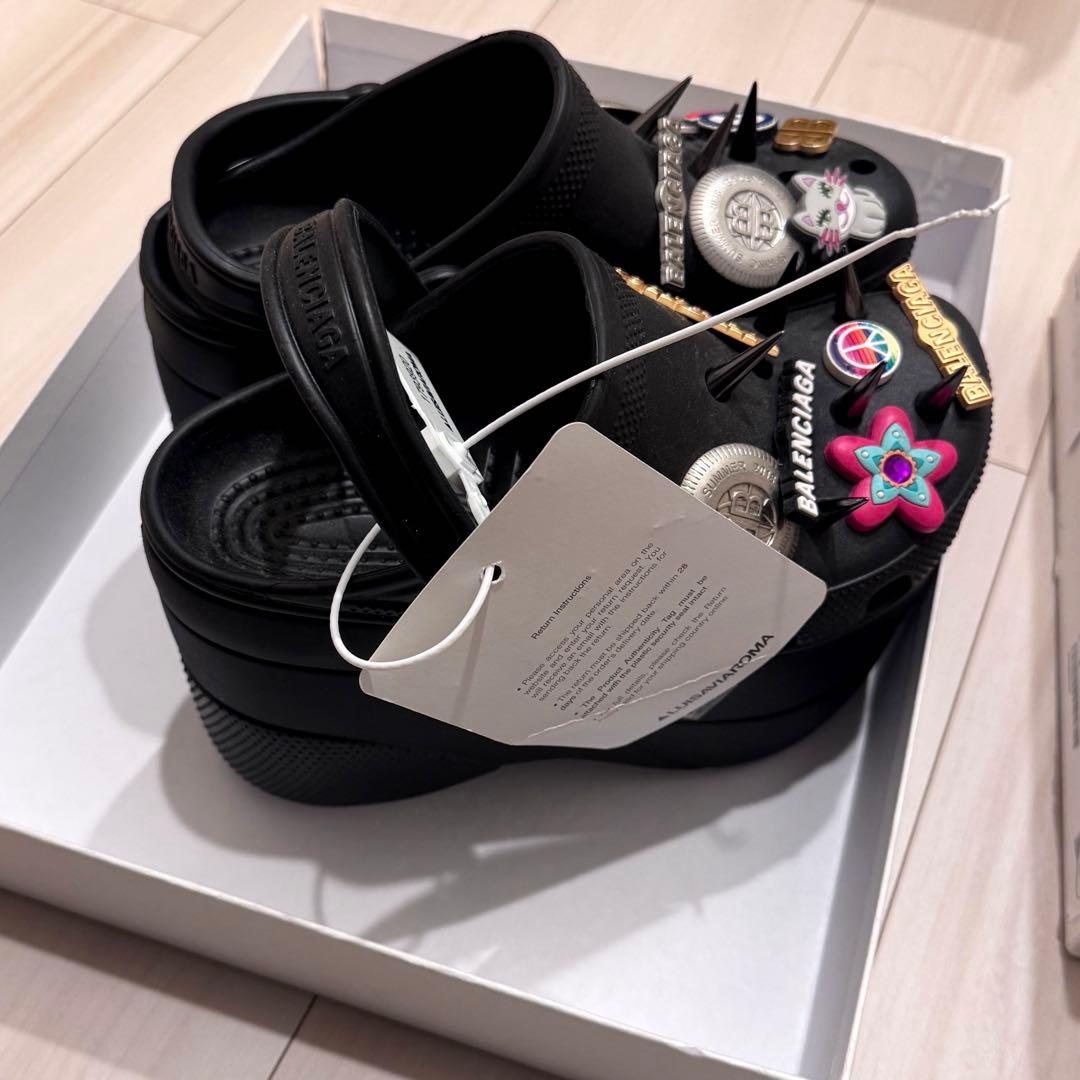 新品　BALENCIAGA crocs クロックス 厚底サンダル バレンシアガ