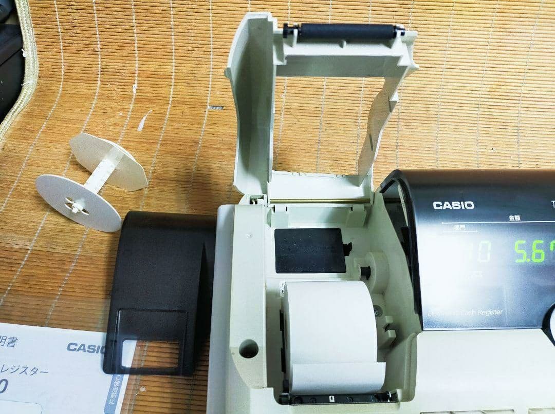 カシオレジスター　TE-M80　中古品　人気機種感熱紙　送料無料　335666