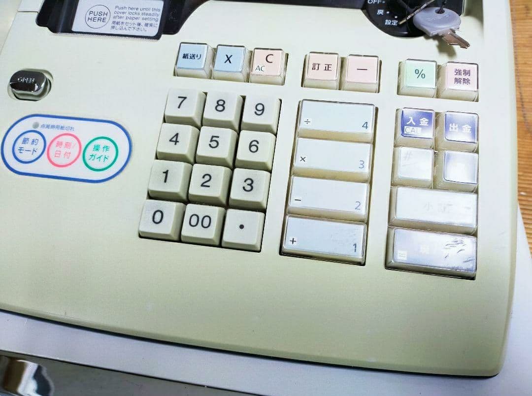 カシオレジスター　TE-M80　中古品　人気機種感熱紙　送料無料　335666