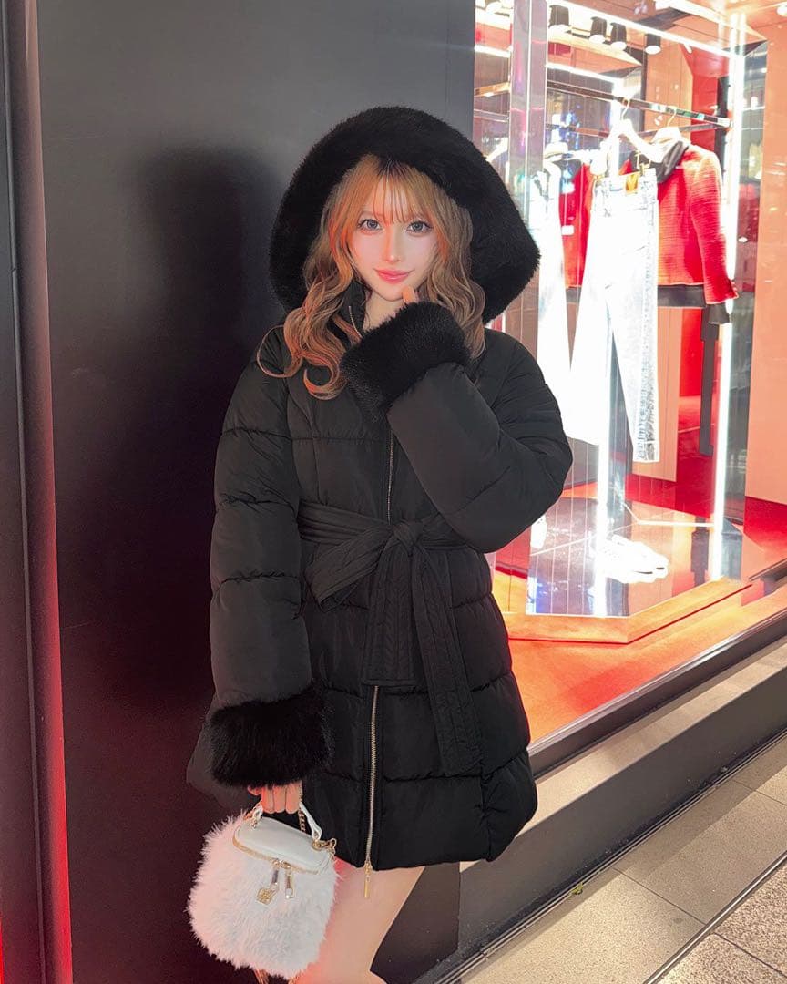 新品タグ付き シェリミー くびれリボンファイバーダウン Cherimi Rady