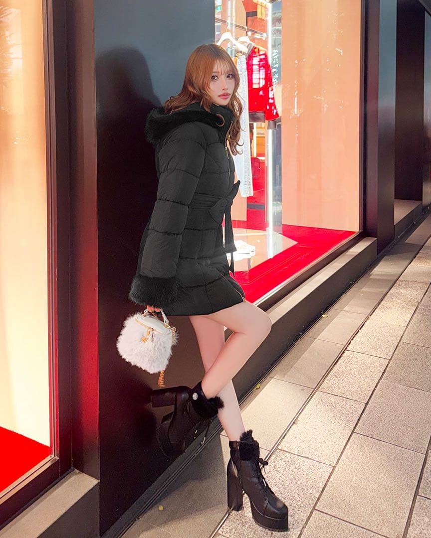 新品タグ付き シェリミー くびれリボンファイバーダウン Cherimi Rady