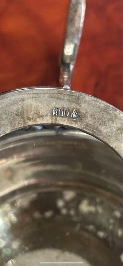 空セット　銀製カップとソーサー 800刻印