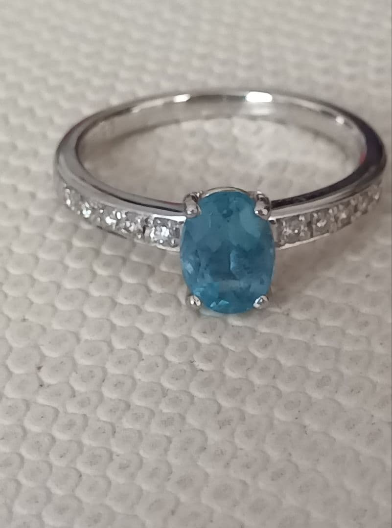 美品★TASAKIのアクアマリン✕ダイヤ PT900 指輪 10号リング 刻印有