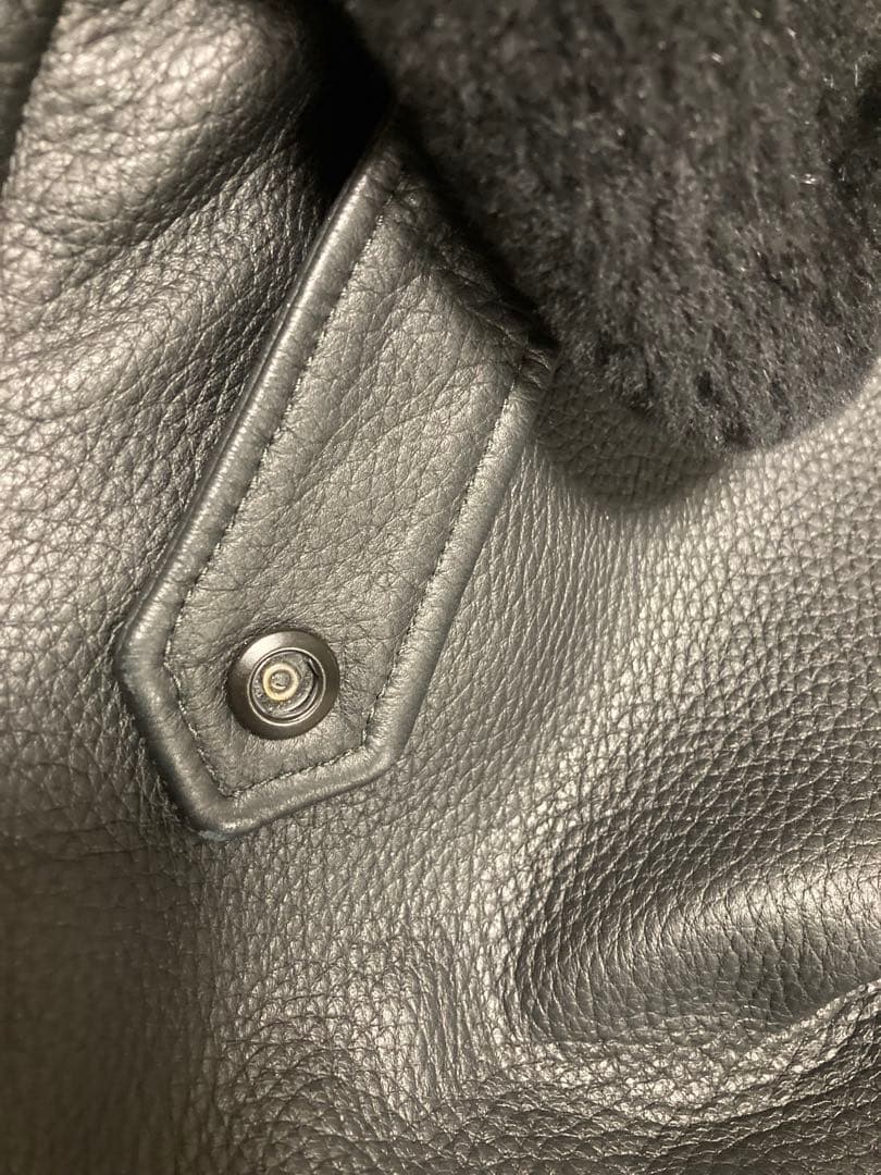 【売り切り価格】seraphin レザーフライトジャケット 黒 46 鹿革