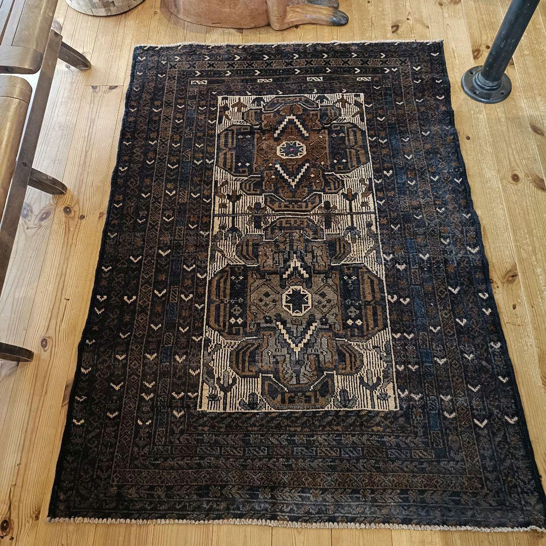 【※値下げご依頼】 アフガンラグ　ヴィンテージラグ トライバルラグ