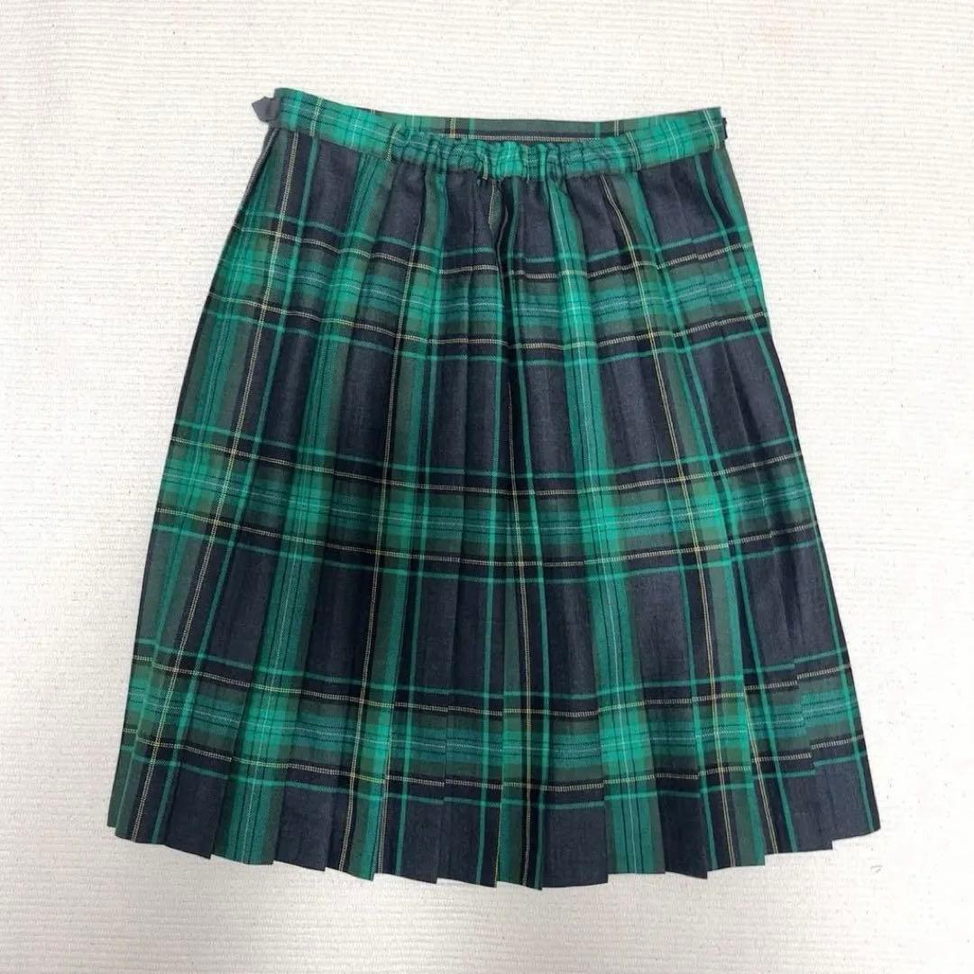 タグ付き　オニールオブダブリン　プリーツ キルトスカート　ラップ　ウール　ベルト