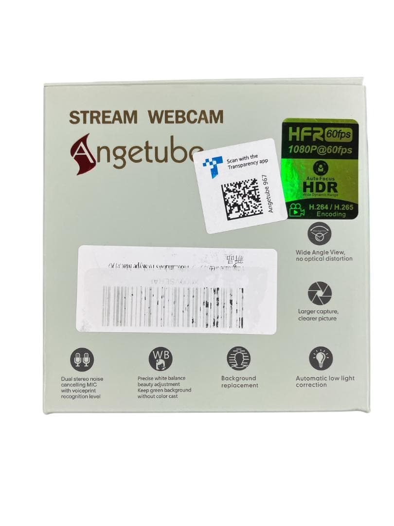 Angetube webカメラ 1080P ストリーミングマイク ライト付き