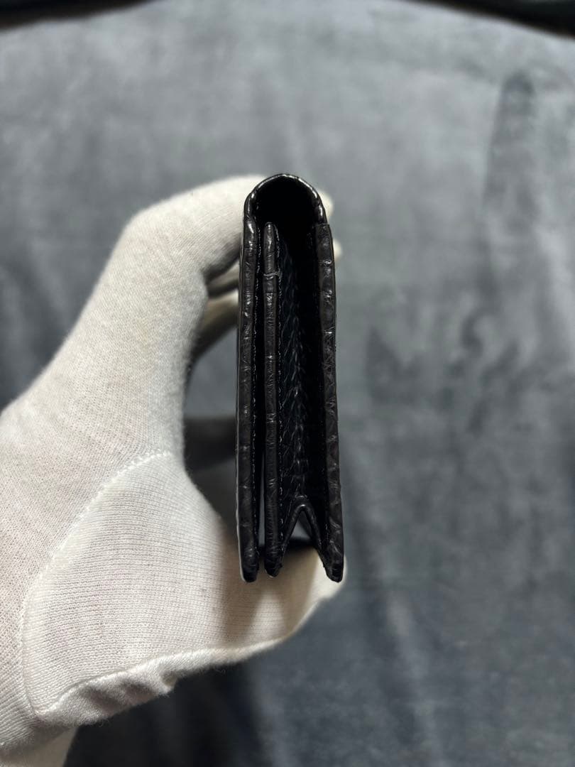 最終価格　TOKYO CROCODILE マットクロコ　無双　縦取り　名刺入れ