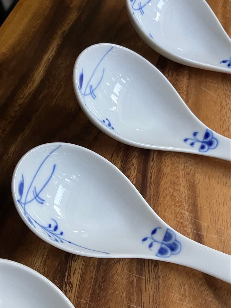 新品◆ ロイヤルコペンハーゲン ブルーパルメッテ スプーン レンゲ ５本セット
