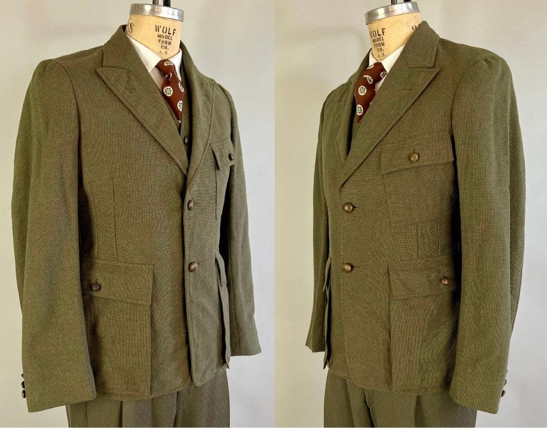 【超希少】30s sporting jacket & vest 2piece