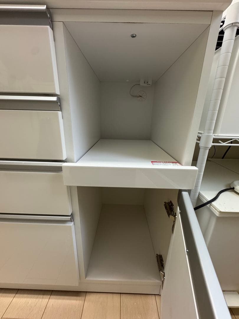 【超美品】ニトリ、レジューム、キッチンカウンター、食器棚、カウンター収納棚