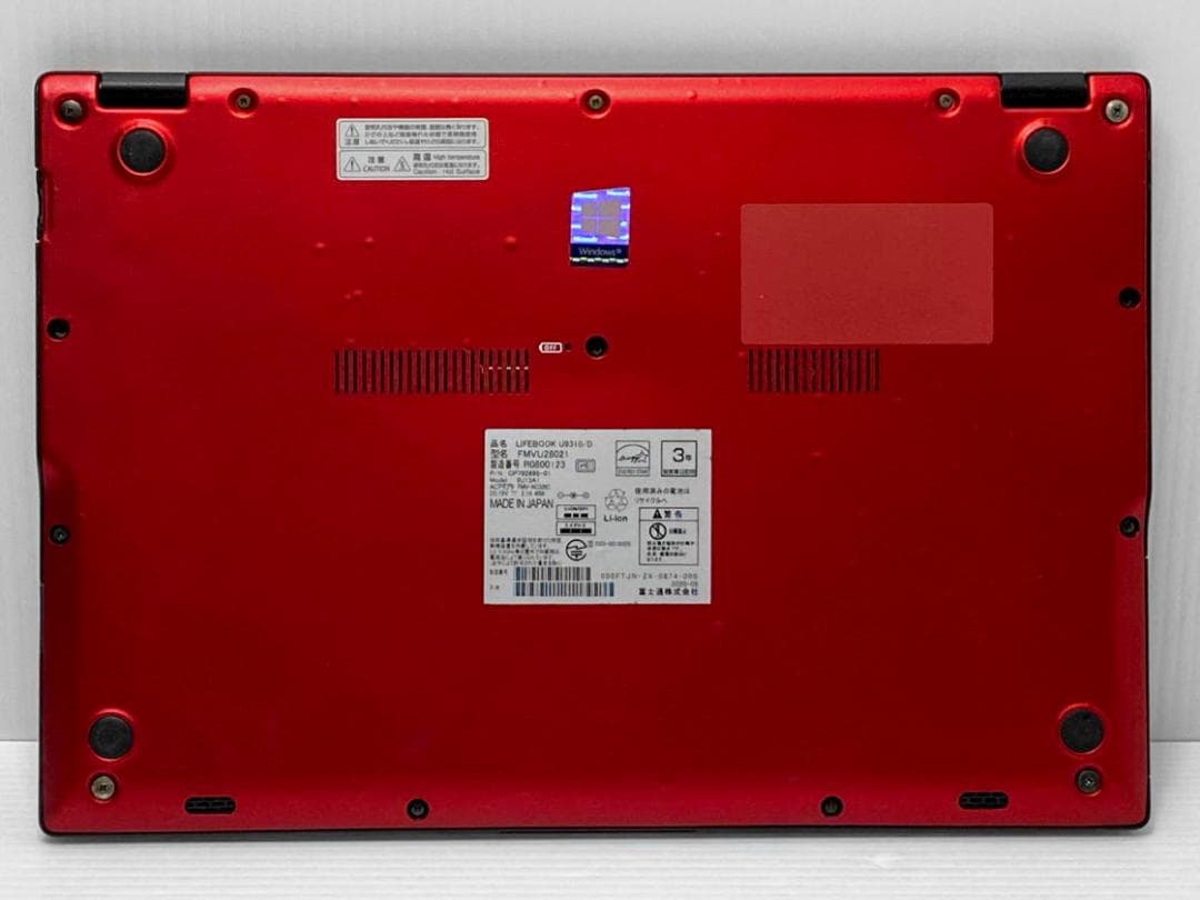 ガーネットレッド 第10世代Core i5 LIFEBOOK U9310/D⑧