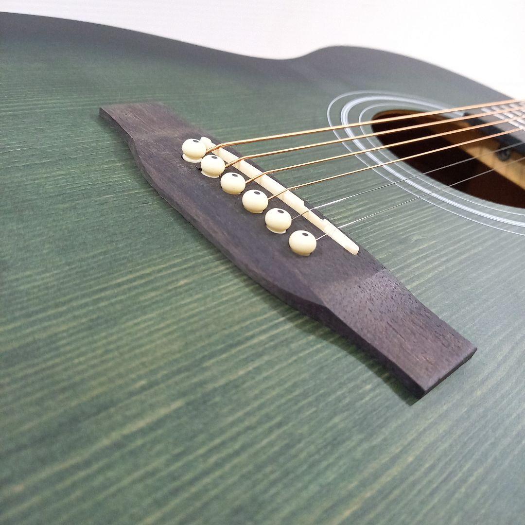 美品◎Donner アコースティックギター EC2076 サテングリーンバースト