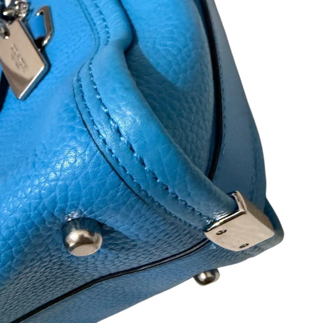 COACH スワッガー キャリーオール 2WAY ハンドバッグ ペブルレザー