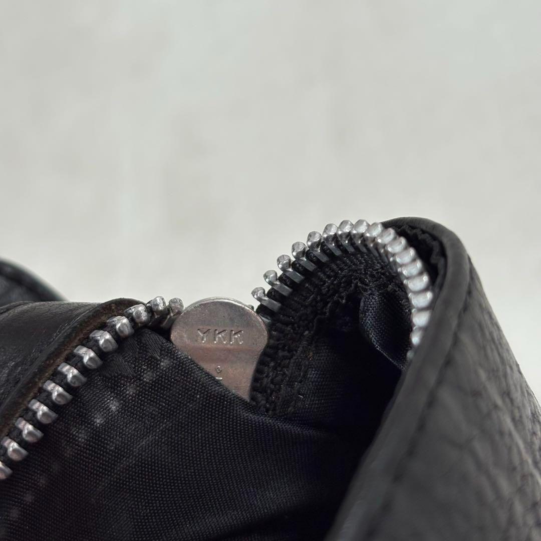 CHROME HEARTS WAVE ダガー　レザーウォレット　長財布　ブラック