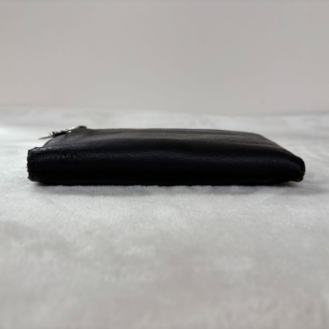 CHROME HEARTS WAVE ダガー　レザーウォレット　長財布　ブラック