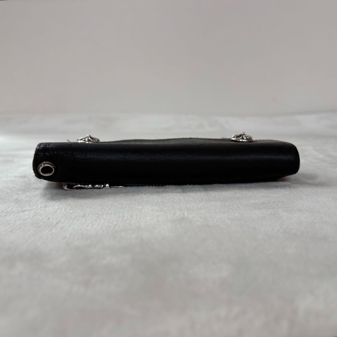 CHROME HEARTS WAVE ダガー　レザーウォレット　長財布　ブラック