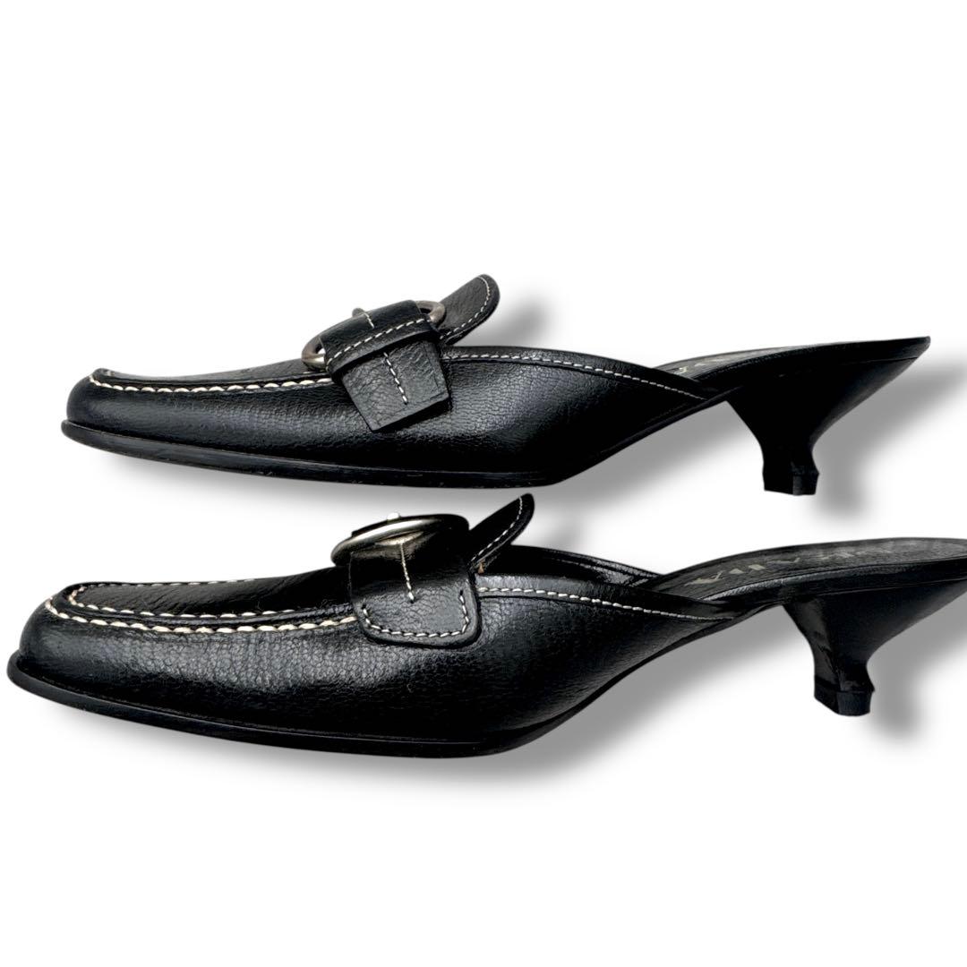 靴 Prada Leather Mule 37 Replaced Heels