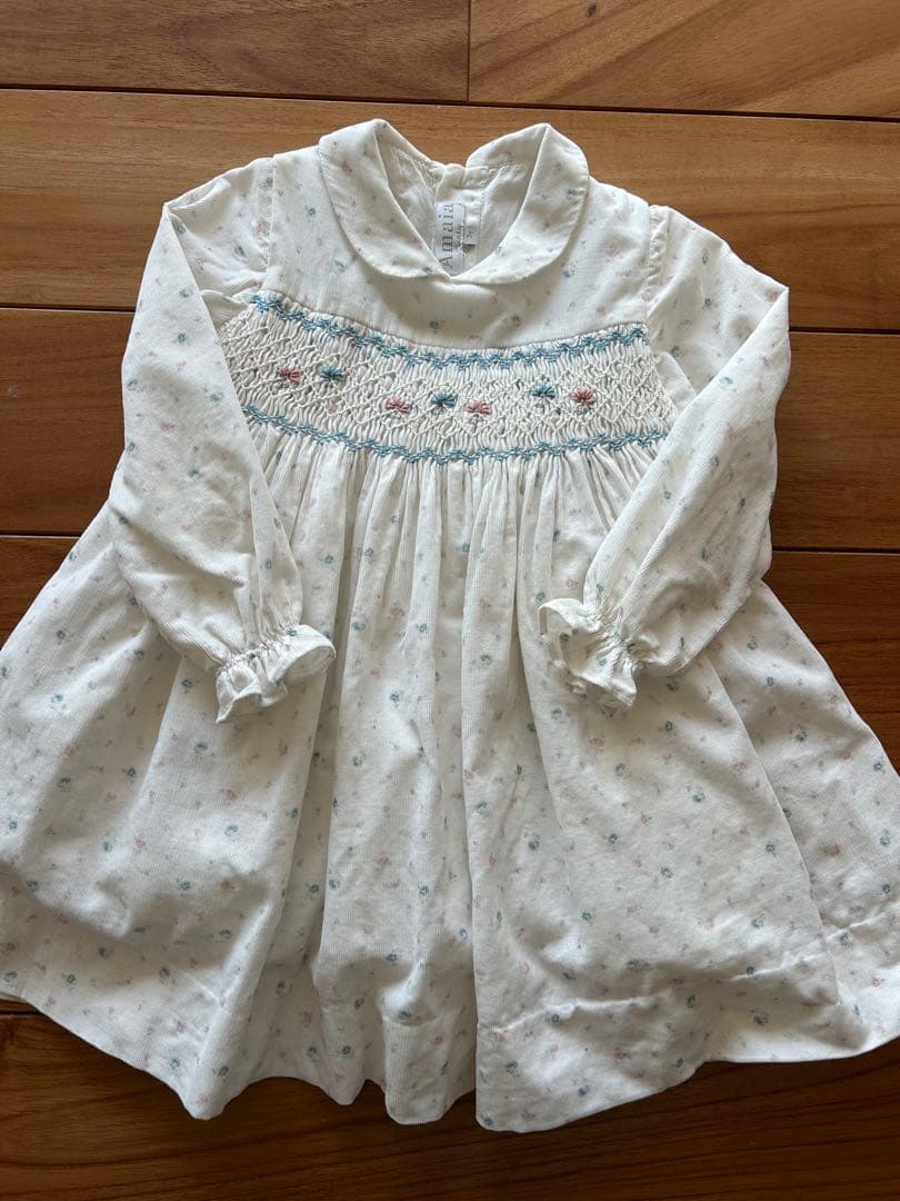 サンサカエプチ　花柄長袖ワンピース　アマイアキッズ　Amaia kids 3Y