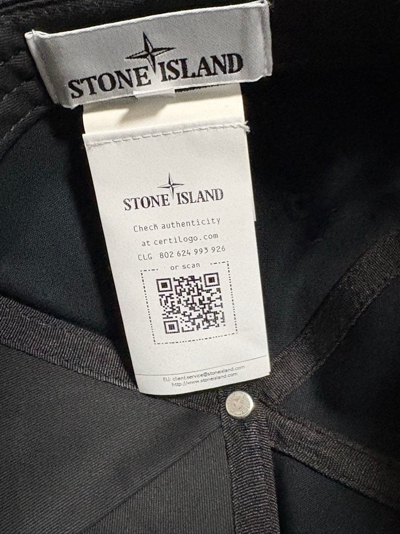 STONE  Cap Black ストーンアイランド キャップ 帽子
