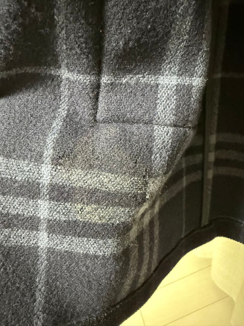 バーバリー　ネイビー系チェック ダッフルコート