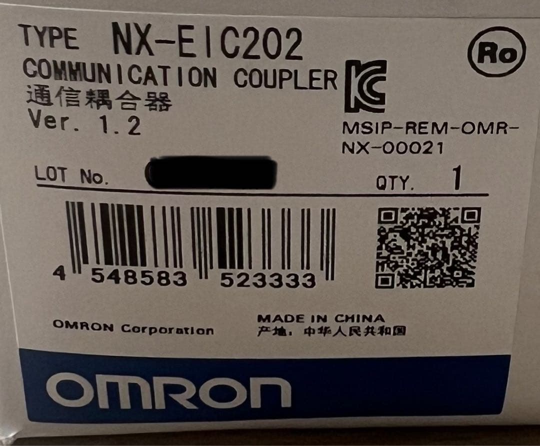 OMRON NX-EIC202 通信カプラー