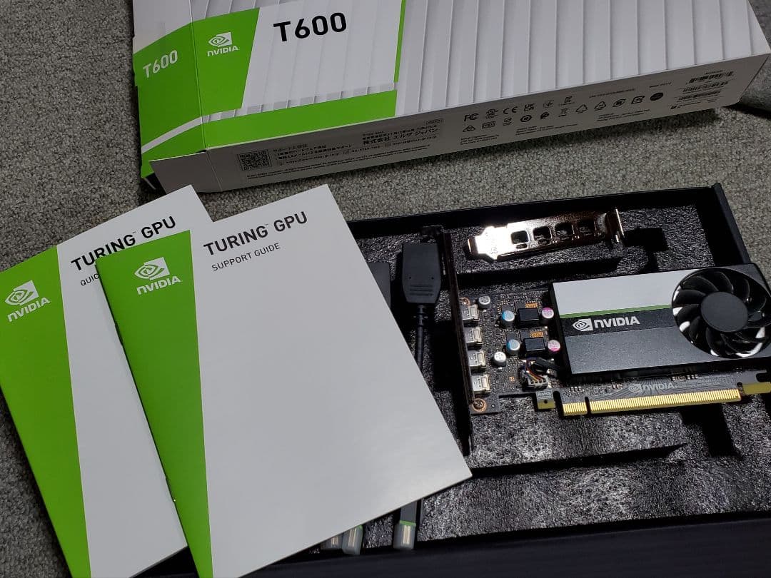 動作確認済み NVIDIA T600 グラフィックボード