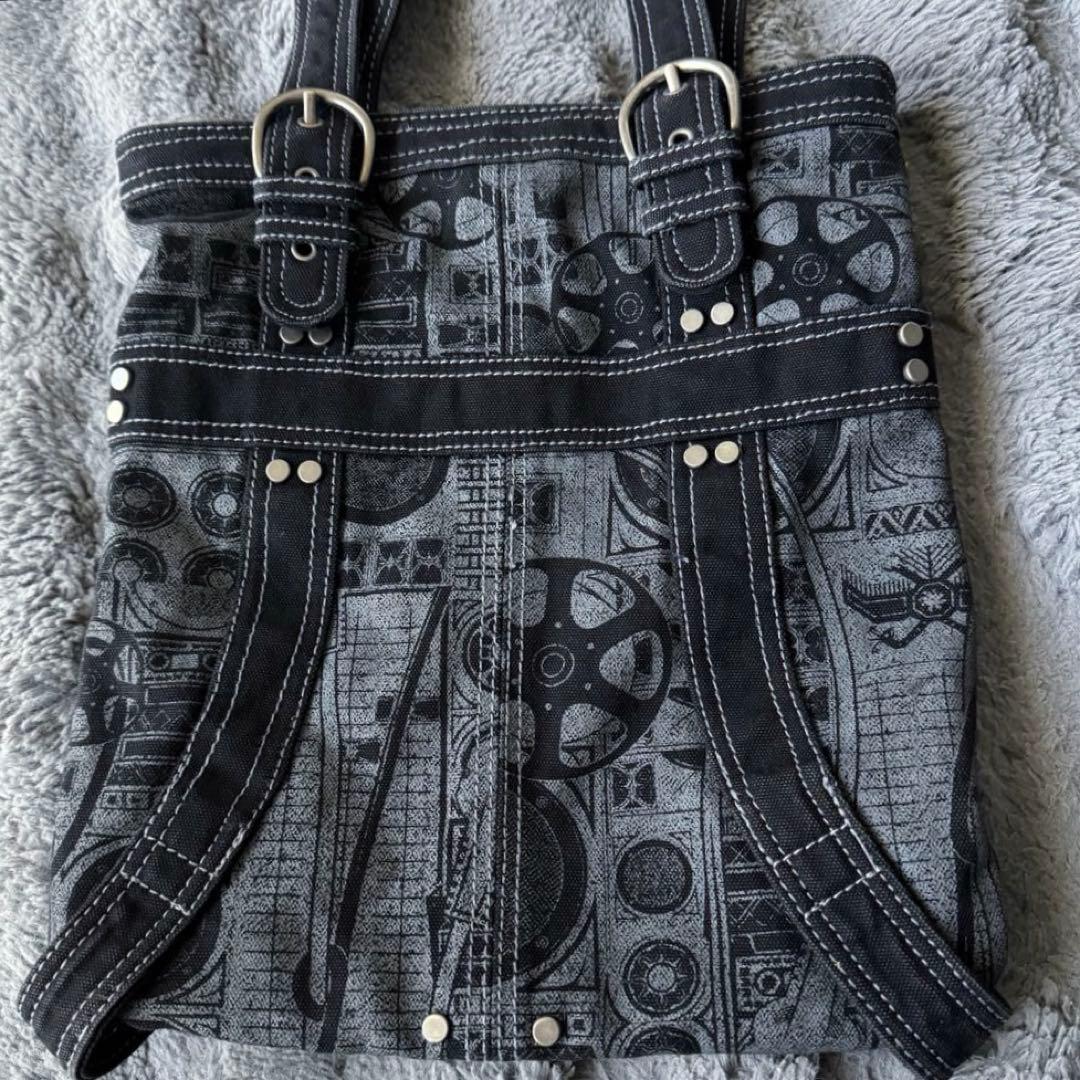 バッグ DIESEL 00s tote bag Y2K ash gray l