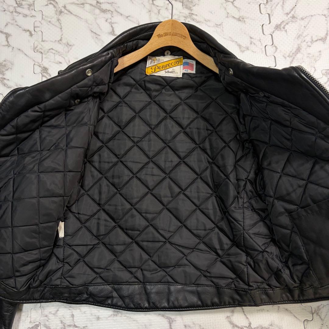 モ*ン様 奇跡の42size✨【米国製】schott ダブルライダース 618