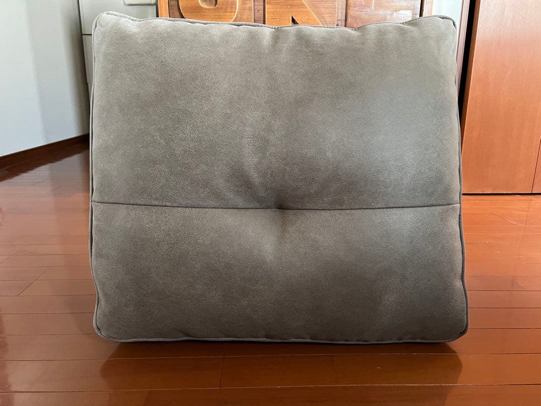 アルフレード 背当てクッション 座椅子 ヨーロピアングレー レザーテックス