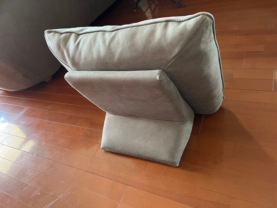 アルフレード 背当てクッション 座椅子 ヨーロピアングレー レザーテックス